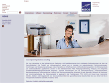 Tablet Screenshot of esco-aachen.de